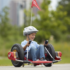 12V Kids Ride On Electric Toy,2WD,16'' exaggerated wheel,Dual handle control for 360 degree flexible steering and rotation
