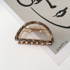 Chic Geometric Acetate Hair Claw Clamps Metal Hair Crab Women Girls Hair Clip Leopard Hairpin Hair Crab Hair Accessories