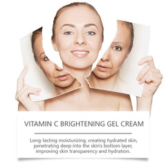 Vitamin C Facial Gel Cream, Gentle Nourishing, Brightening, Moisturizing, Hydrating And Light Line Moisturizing Skin Cream