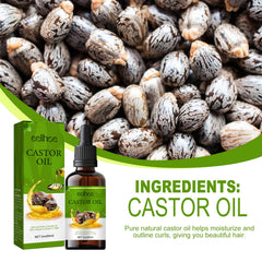 Organic Castor Oil, Moisturizing And Smoothing Hair Repair Ironing And Dyeing Damaged Dry Hair Care Essential Oil