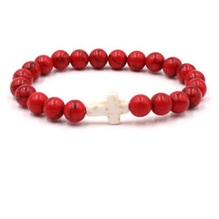 Fashion bead jewelry cross bracelet