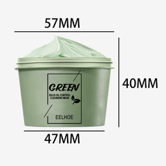 Green Tea Mud Mask, Cleansing Face Moisturizing And Hydrating Pore Cleaning Smear Mask
