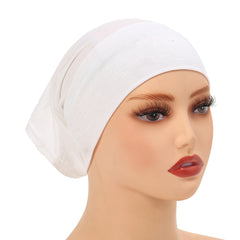 High-Quality Solid Color Silk-Cotton Lining Cap Women's Fashion Simple Versatile Wide-Brimmed Hat