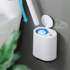 Wall Mounted Disposable Tool with No Dead Corners for Cleaning Bathroom and Toilet Brushes