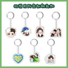 Acrylic keychain custom pet glue pendant pendant diy anime star photo