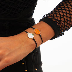Ghost Festival Ghost Skin Wax Wire Bracelet Black Wind Bat Alloy Bracelet Set