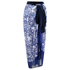 Two-piece one-piece swimsuit with skirt