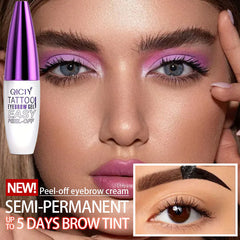 Tear off eyebrow cream is waterproof, sweat resistant, easy to apply, anti smudging, tear off eyebrow adhesive
