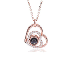 100 languages, I love you necklace, nano projection, customized color images, photos, text, love for Europe and America