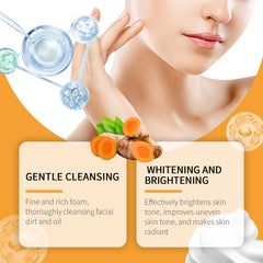 Turmeric Cleansing Mousse For Gentle Cleansing Of Facial Skin Pores Cleanser Moisturizing Skin Care