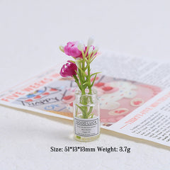 Multicolor three-dimensional luminous vase, creative handmade DIY cream glue accessories, resin small parts