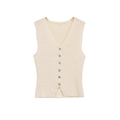 Spring New Style Round Neck Solid Color Loose Design Unique Temperament Knitwear
