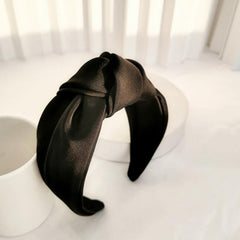 New Fashion Women Headband Adult Wide Side Solid Color Hairband Center Knot Turban Casual Hair Accessories Wholesale