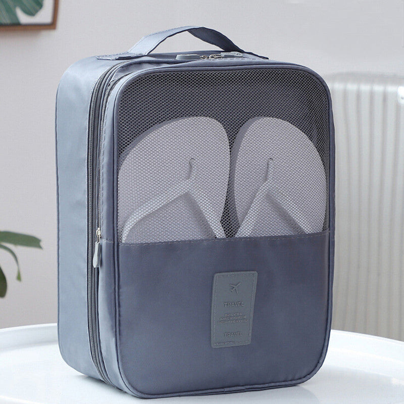 Twill Oxford Cloth Shoes Travel Storage Bags Three-layer Waterproof Shoe Bag