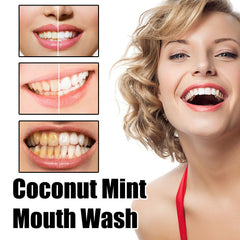 Coconut Mint Mouth Wash, Fresh Breath Clean Tongue Coating Whitening Teeth Oral Care Mouthwash