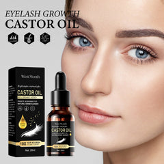 Castor Oil Mascara, Thickening & Moisturizing Natural Long Jet Black Curling Mild Mascara