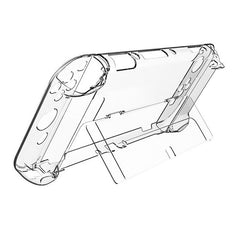 Suitable for Nintendo Switch OLED protective case with bracket NS OLED transparent PC hard case personalized crystal case