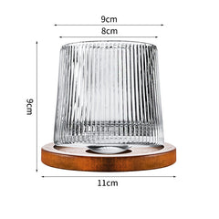 Hand drawn rotating glass cups multiple multi-purpose whiskey glasses rotating glass cups