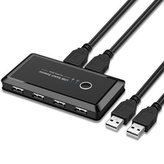 Printer sharer 4-port USB shared with 2 computers mouse and keyboard 2-inch and 4-out automatic switch