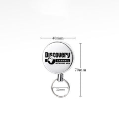 Outdoor equipment high elasticity telescopic steel wire rope keychain anti loss and anti-theft telescopic keychain