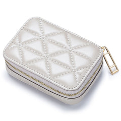 Portable Lipstick Case with Mirror Brand Design Genuine Leather Cosmetic Bag Pouch Ladies Cosmetics Organizer Pouch Box Wallet