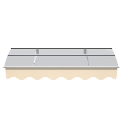 5934W Series Door Window Awning Canopy W59"xD34" Made of 0.137Inch /3.5mm Thick Virtually Crystal Solid Polycarbonate Sheet