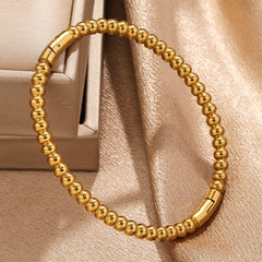 Fashion bamboo titanium steel bracelet female summer niche cold style ins stainless steel retro bamboo jewelry