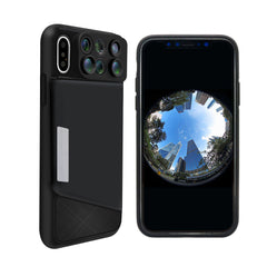 Camera Lens Phone Case for iPhone XR XS Max Fisheye Wide Angle Macro Lens Phone Cover Mobile Phone Lensese Case Full Coverage
