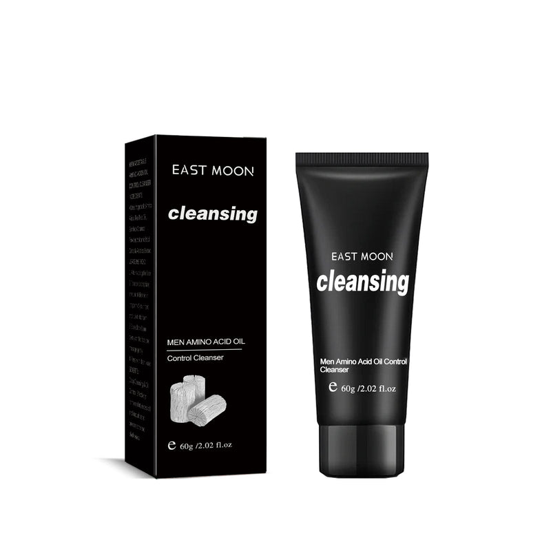 Men's Amino Acid Oil Control Face Wash, Deep Clean Acne Print Delicate Pores Whitening Brightening Skin