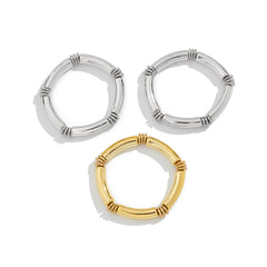 Fashionable irregular CCB bent tube bracelet with simple smooth surface Bracelet set new style