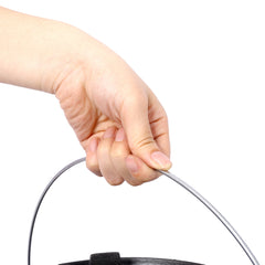 ast iron Dutch oven with lid, outdoor camping deep pot, used for camping, cooking, barbecue and leg rest, 8 Quart