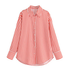 Long-Sleeved Fashion Loose Casual Design Sense Shirt Top