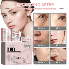 Jaysuing 5-in-1 facial moisturizing set Hydrating, moisturizing, deep moisturizing, whitening, brightening and firming skin