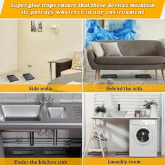 2pcsEliminate Mice & Insects Instantly Mouse & Insect Glue Traps Ready To Use Indoors,Rodent Mouse Rat Insect Sticky Adhesive