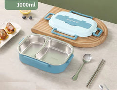 Food grade microwaveable stainless steel compartment insulation lunch box