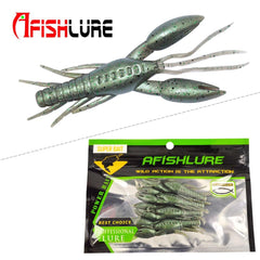 AFISHLURE 4pcs/lot  AR-14 hammer Crab clamp Shrimp 80mm 5.5g claw Bait artificial lure sauce green bait Swimbait Fake