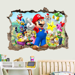 3D Wall Piercing Mary Full Staff Wall Stickers Living Room Bedroom Kindergarten Decoration Background Wall
