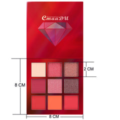 CmaaDu 9 Colors Eye Shadow Diamond Shine Eyeshadow Palette Shiny Highlight Eyeshadow