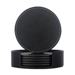 Creative PU leather coaster Exquisite insulated tea water cushion Square leather coaster