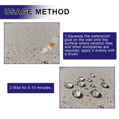 Invisible Waterproof Agent, Toilet Kitchen Waterproof Paint Exterior Wall Balcony Roof Tile Leak Repair Glue