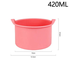 Wax Warmer Heat-resisting Replacement Silicone Bowls Hair Removal Wax With Stirring Stick Non-Stick Pan Hair Removal Tool