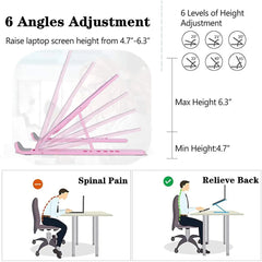 Universal Laptop Stand Adjustable Notebook Holder for Macbook Non-slip Foldable Cooling Base Bracket for Laptop/Tablet/phone