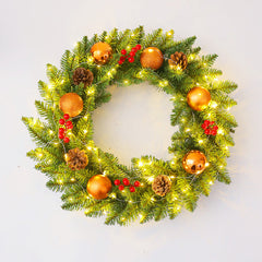 Christmas wreath rattan 30/40/50/60cm Christmas decoration wreath door hanging scene
