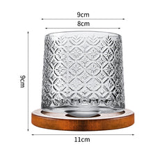 Hand drawn rotating glass cups multiple multi-purpose whiskey glasses rotating glass cups