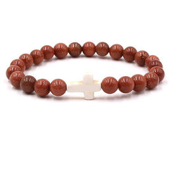 Fashion bead jewelry cross bracelet