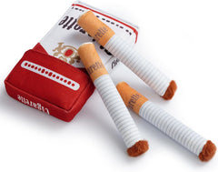 Dog cigarettes with box, sound making toys, pet toys, bite resistant and grinding plush toys, cat supplies
