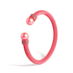 New Fancy Pearl Women's Bracelet Fashion Stainless Steel Non-fading Bracelet Personality Simple Hand Jewelry Accessories