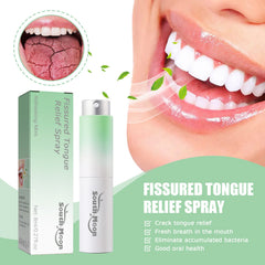 Fissured Tongue Relief Spray, Relieve Cracked Tongue And Fresh Breath Deodorizer Mouth Spray