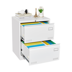 Horizontal file cabinet, 2 drawers, white file cabinet with lock, metal file cabinet with lock, 3 drawers, legal office cabinet