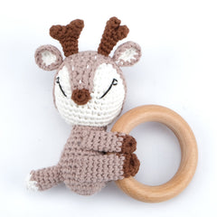 Carving Name Baby Soothing Bell Newborn Gift Bath Gift Knitted Cartoon Doll